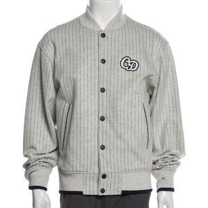 NWT Christian Dior Atelier Varsity Jackey Light Grey with Stripes (Med)
